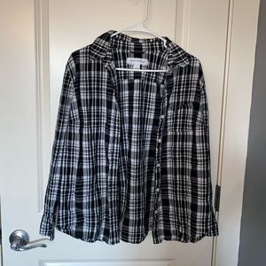 Maternity Plaid Button Down